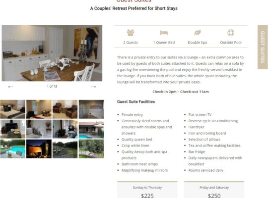Catnapweb Case Study Arcadia in Rye Accommodation Booking Overview