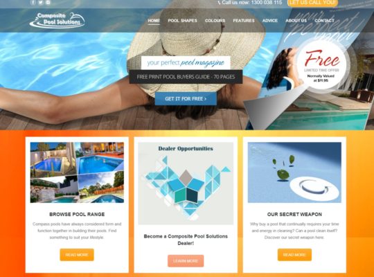 Catnapweb Case Study Composite Pool Solutions Webdesign Homepage